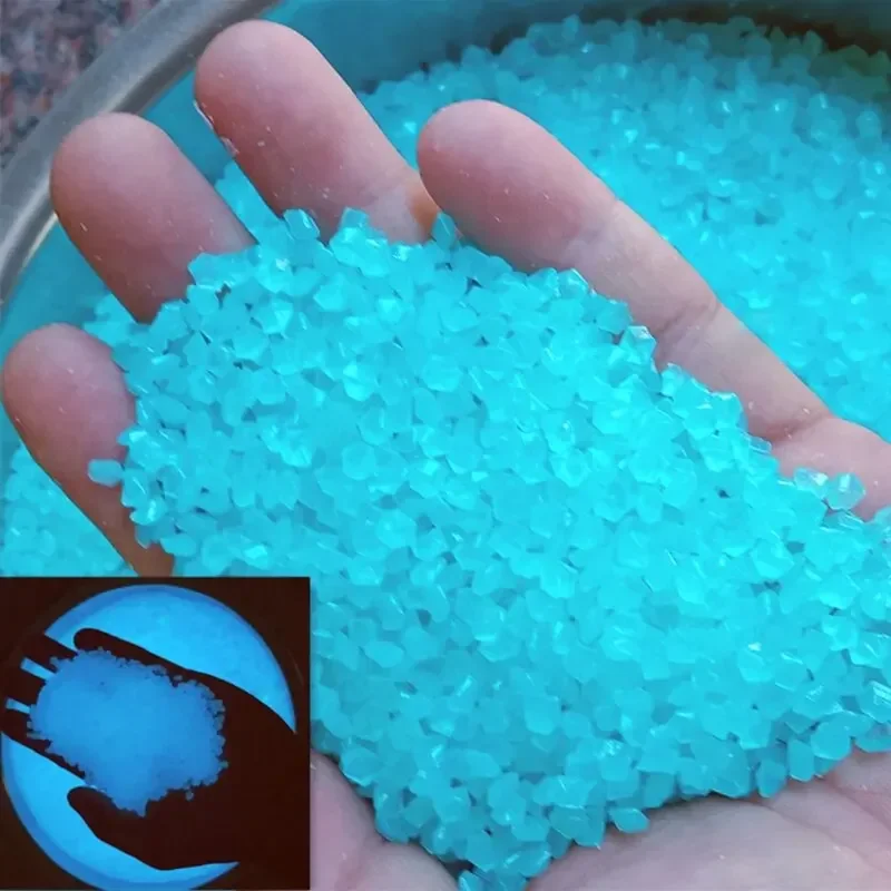 Fish Tank Gravel - 1000pcs 3-5mm Luminous Sand Glow in