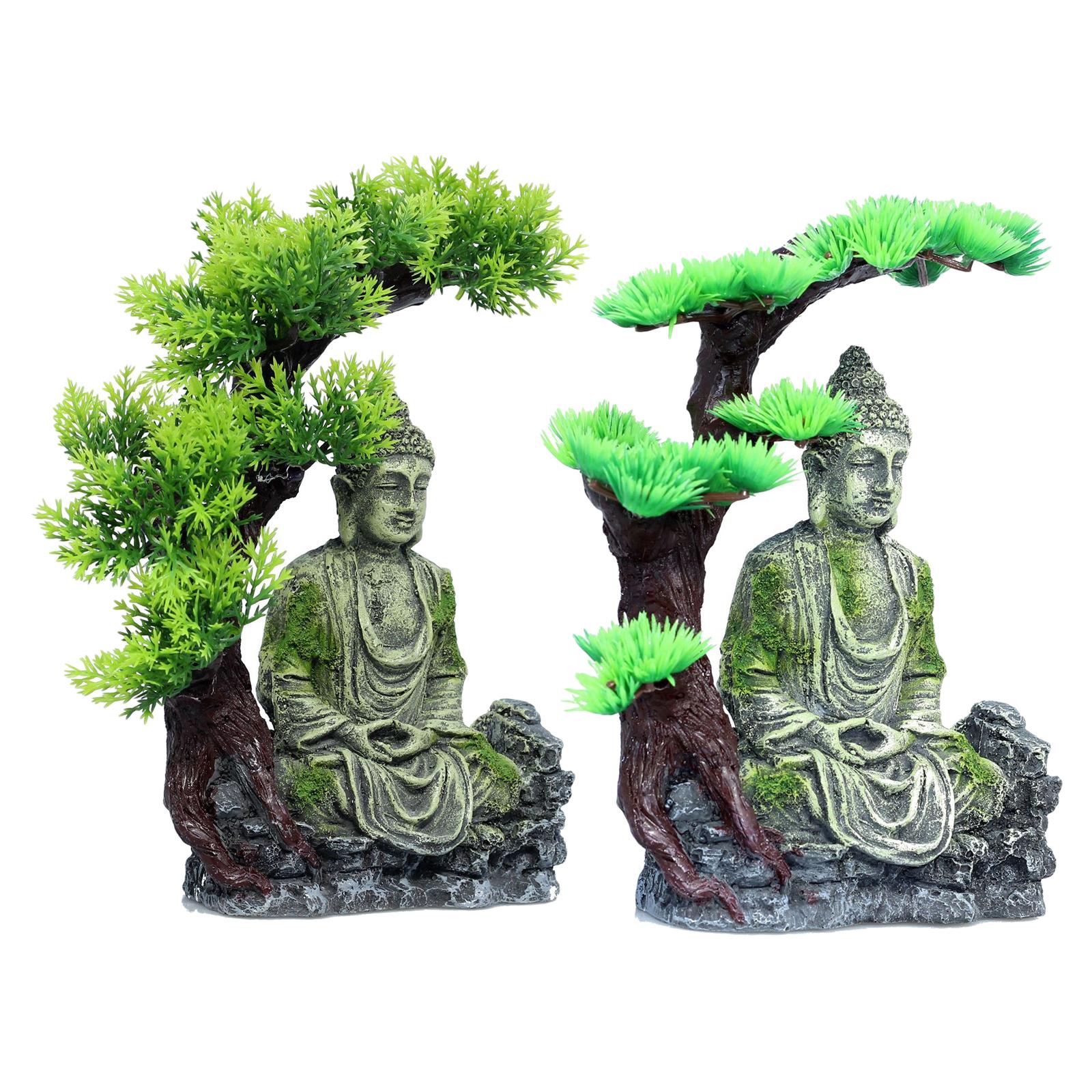 Betta Fish Tank - Buddha Statue Aquarium Decorations Resin Fish
