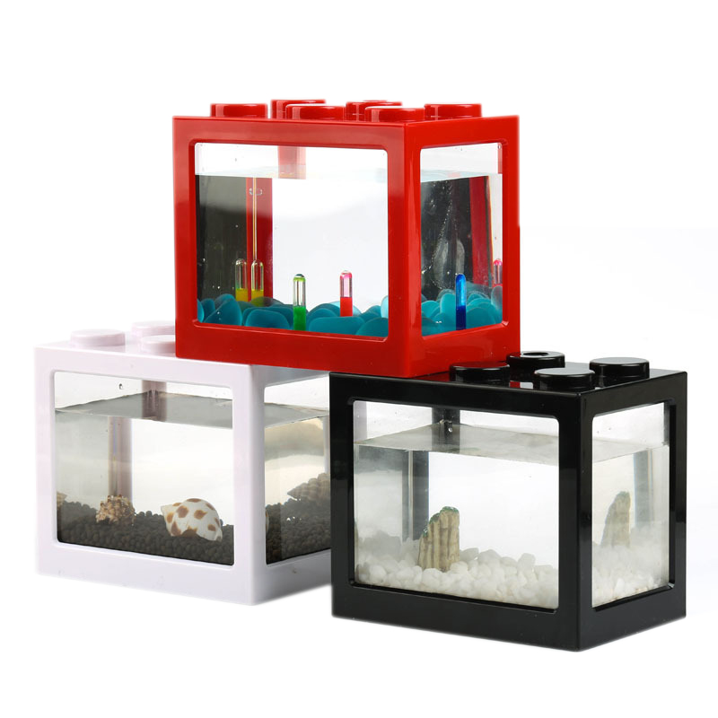 7 Color Mini Aquarium Betta Fi - Betta Fish Tank 评论和价格