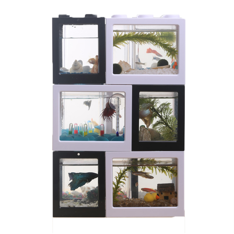 7 Color Mini Aquarium Betta Fi - Betta Fish Tank 评论和价格