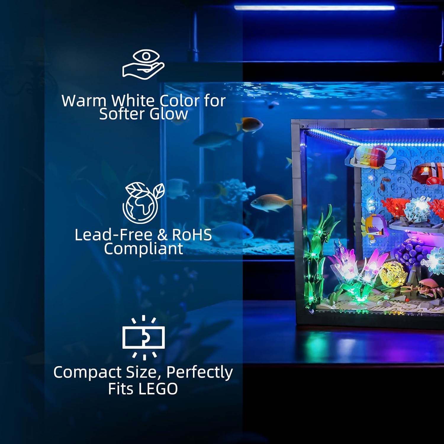 Hprosper LED Light for lego 10 - Aquarium Light 评论和价格