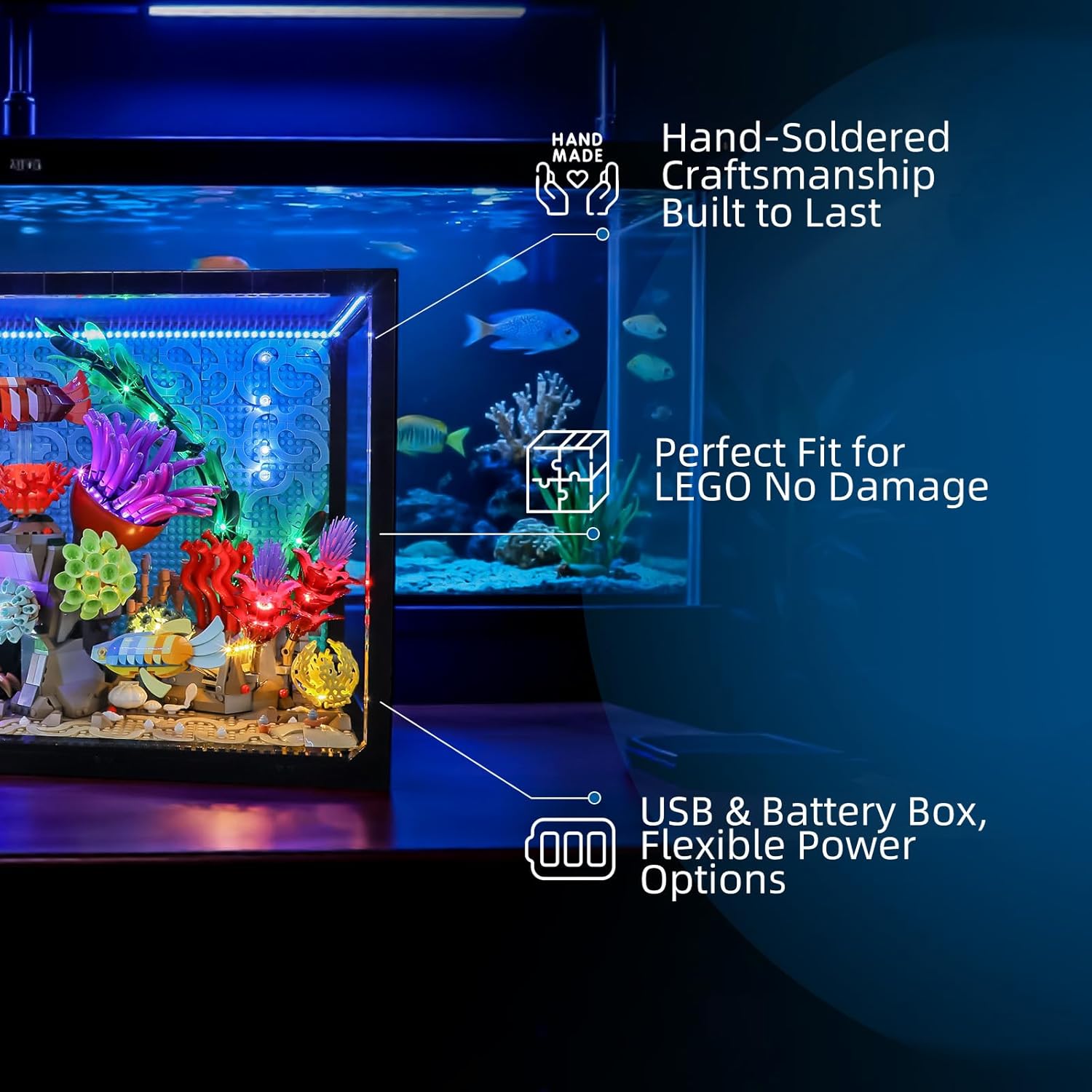 Hprosper LED Light for lego 10 - Aquarium Light 评论和价格