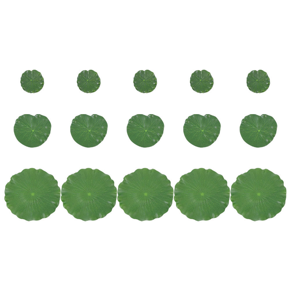 Artificial Lily Pads 15Pcs Rea - Aquarium Decor 评论和价格