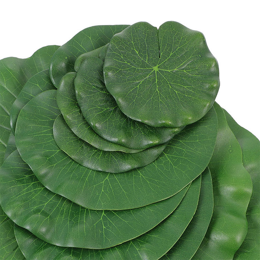 Artificial Lily Pads 15Pcs Rea - Aquarium Decor 评论和价格