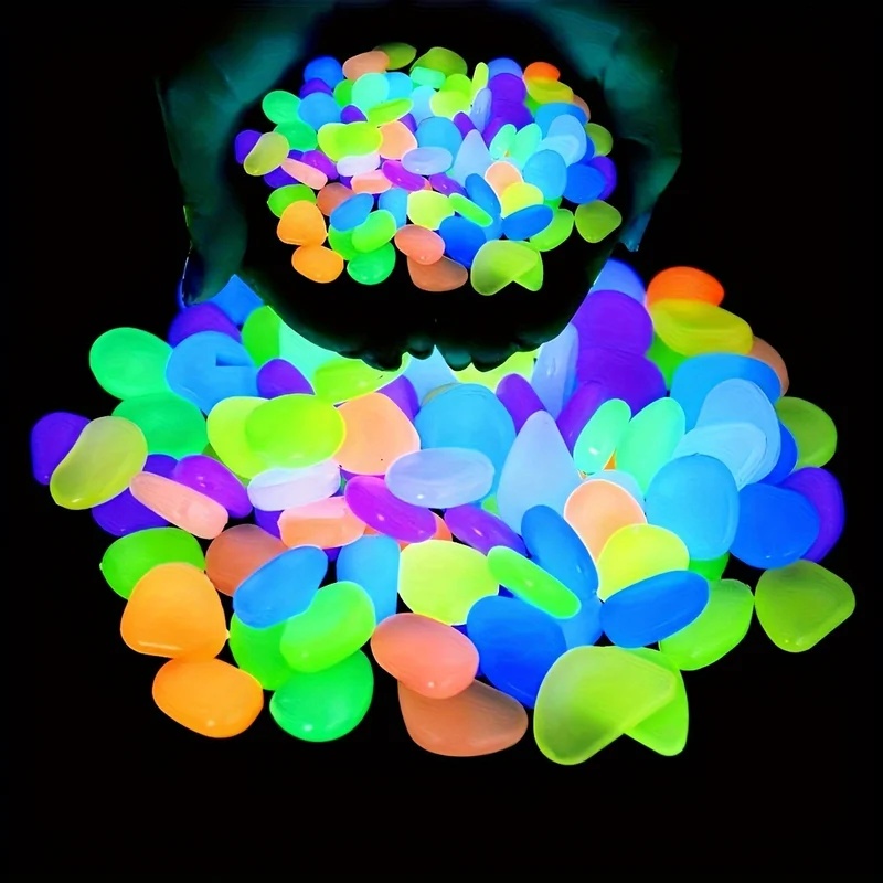 50-200pcs Glow in The Dark Peb - Aquarium Plants 评论和价格