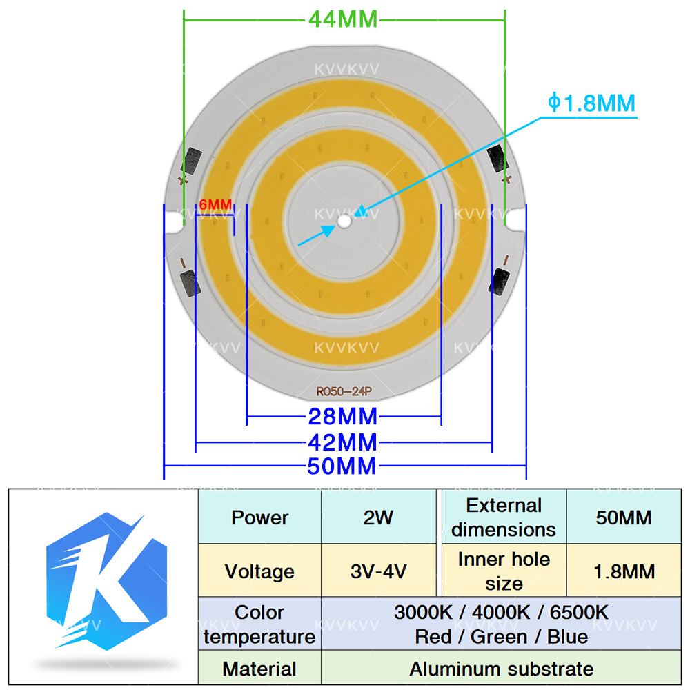 3V 4V Round COB LED Lamp Parts - Aquarium Light 评论和价格