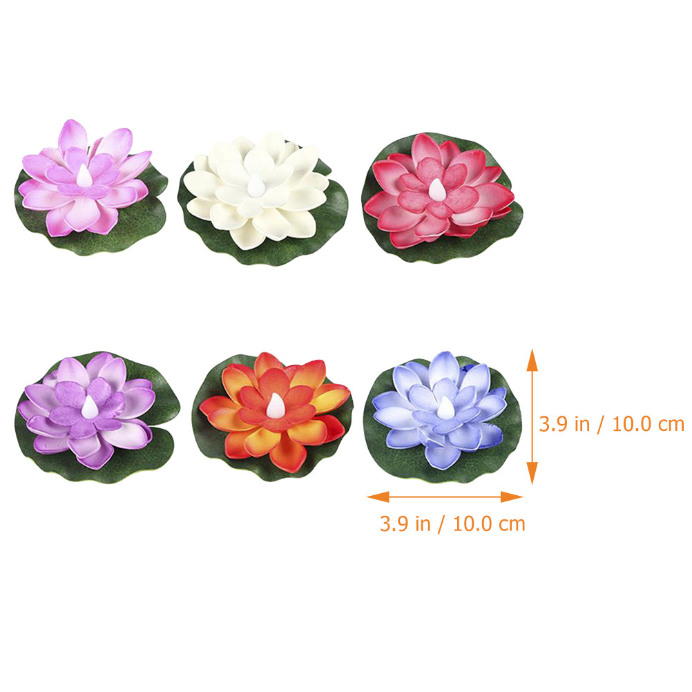 6Pcs Realistic Simulation Lotu - Aquarium Decor 评论和价格