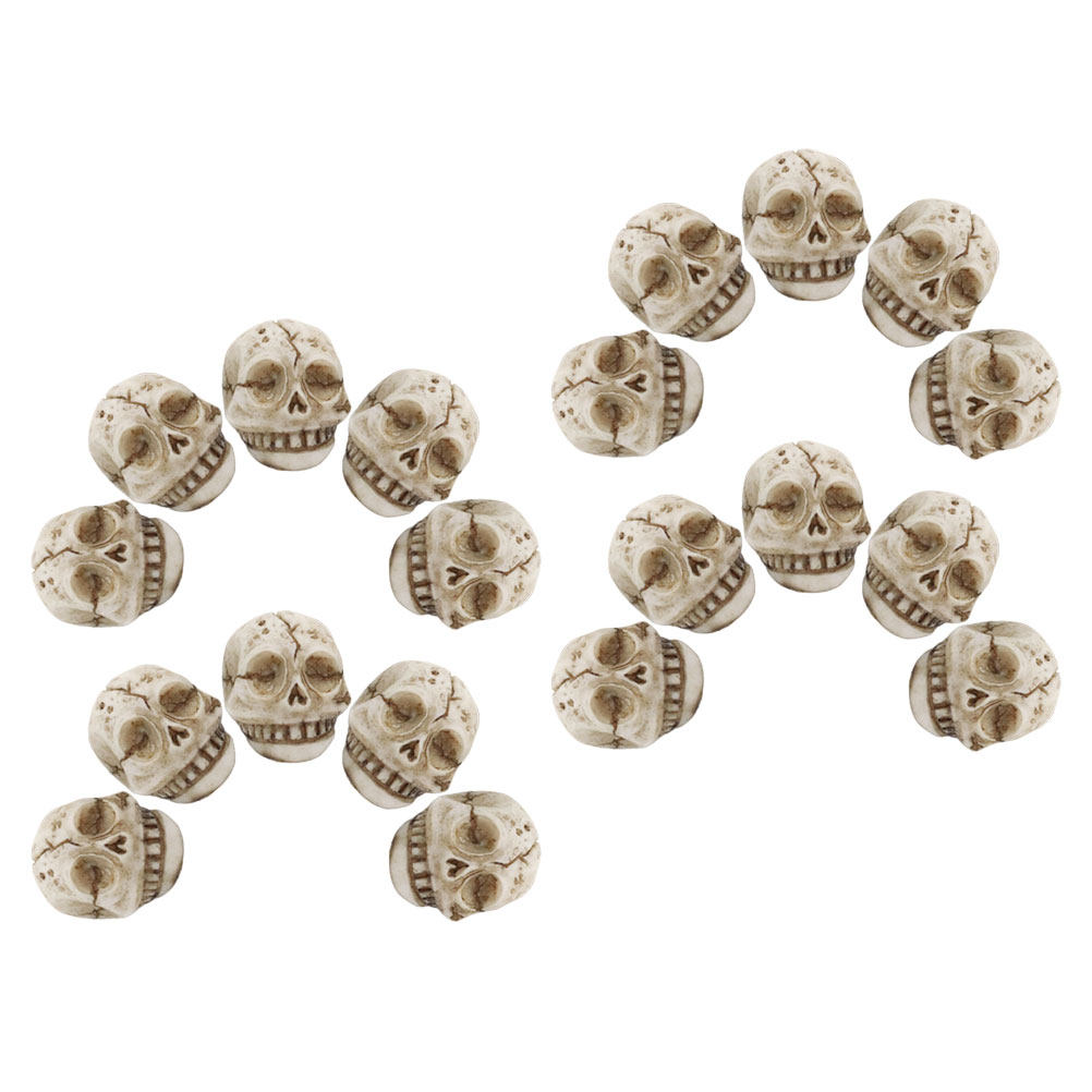 20Pcs Resin Smiling Skull Stat - Aquarium Decor 评论和价格