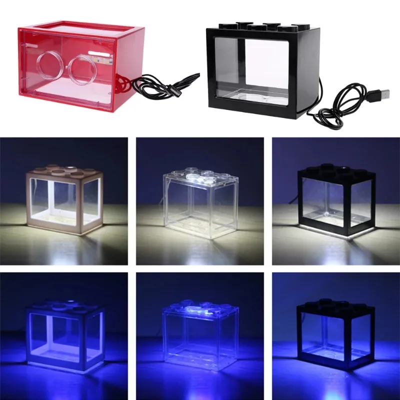 1L USB LED Desktop Mini Aquari - Betta Fish Tank 评论和价格